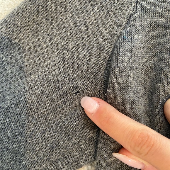 XS Tommy Hilfiger Grey/Navy Cardigan - Picture 8 of 8